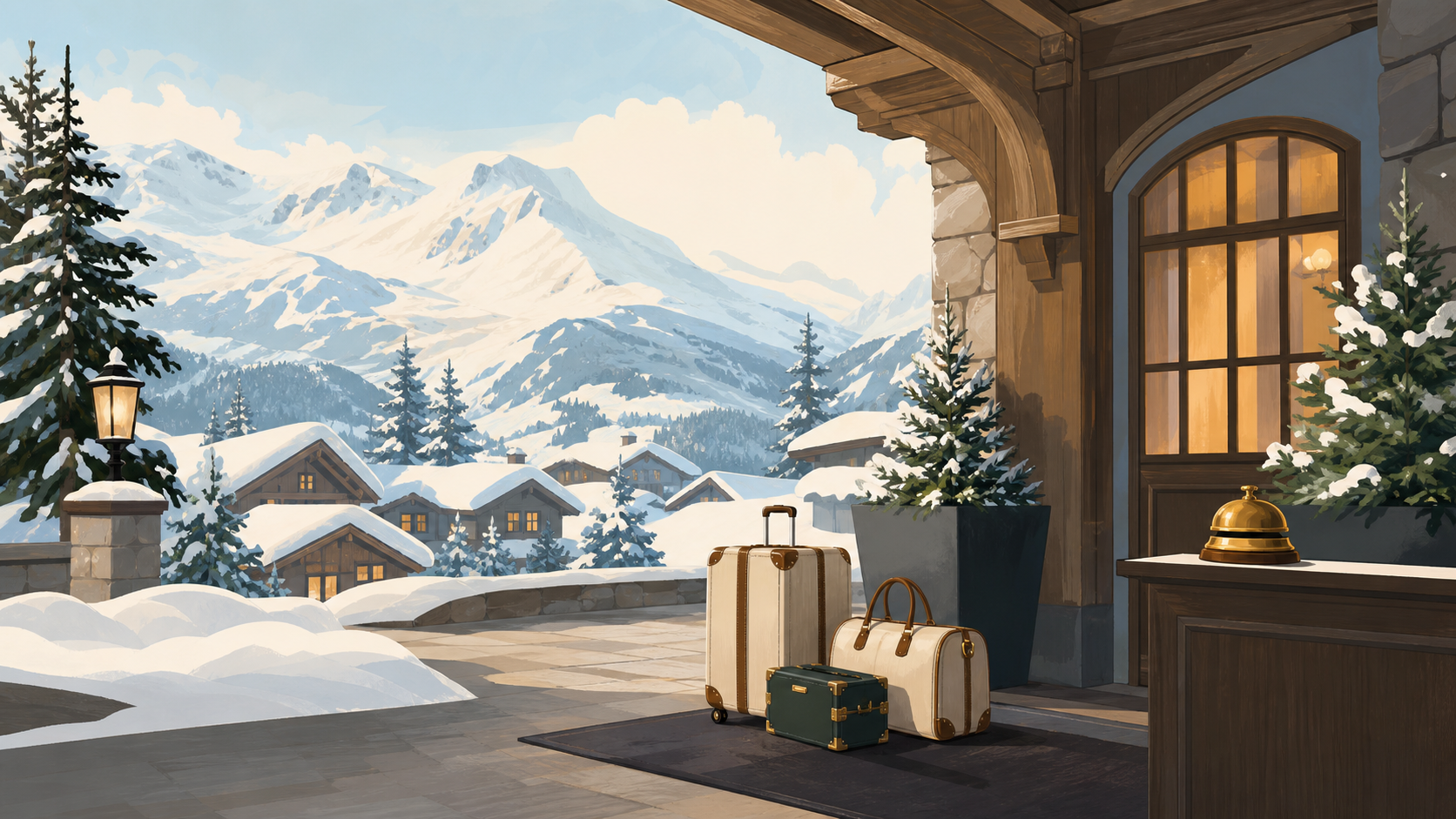 Illustration conciergerie alpine